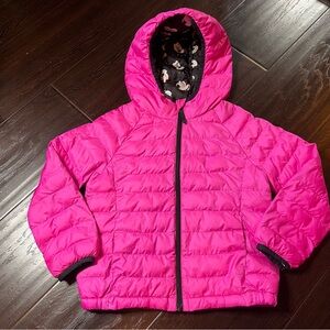 Uniqlo Disney Mickey Mouse Kids Fuchsia Puffer Jacket Girl 4T